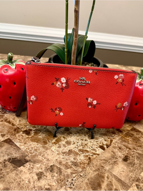 Coach Handbags - Coach Large Wristlet in Baby Bouquet Print Red Multi